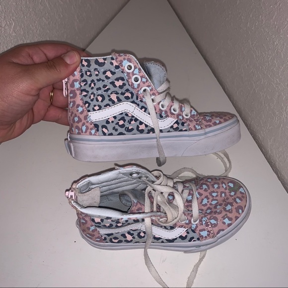 Vans Girls Leopard Print Zip Up Back High Tops! - Picture 8 of 11